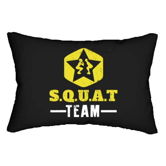 Squat Team Workout Weightlifting Gym Lumbar Pillows
