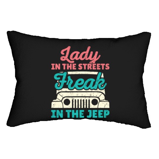 Lady In The Streets Freak In The Jeep Lumbar Pillows