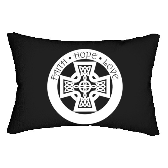 Timeless Celtic Cross With Celtic Knots Lumbar Pillows