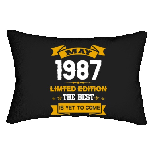 May 1987 Birthday Surprise Lumbar Pillows