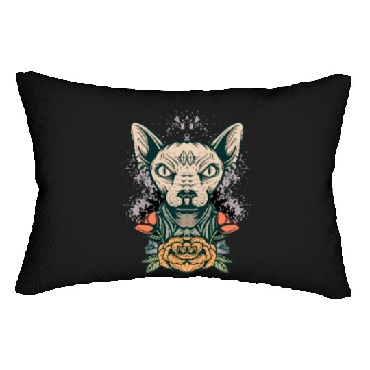 Angry Sphynx Lumbar Pillows