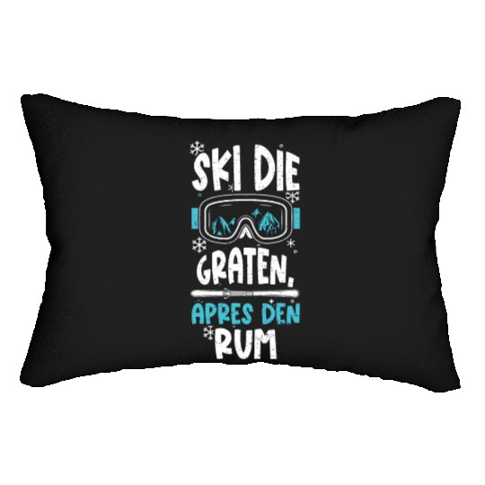Ski the ridges, Apres the rum Lumbar Pillows