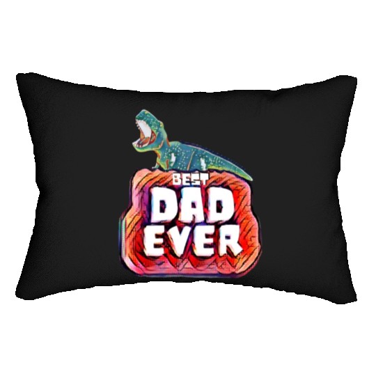 Best Dad Ever trex papa Lumbar Pillows
