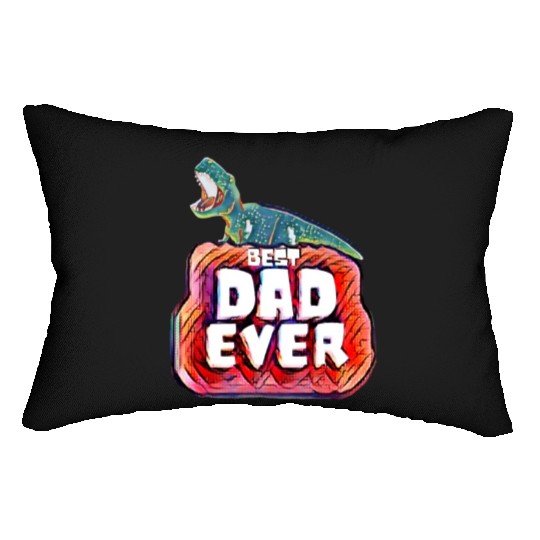 Best Dad Ever trex papa Lumbar Pillows