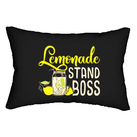 Lemonade Stand Boss Funny Lemon Juice Businesslemo Lumbar Pillows