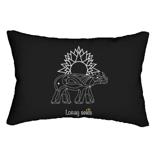 Interstellar rhinoceros Lumbar Pillows