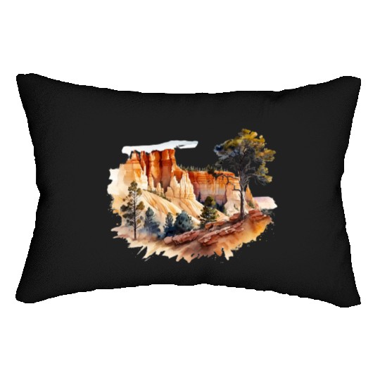 Bryce Canyon Watercolor Wonderland Lumbar Pillows