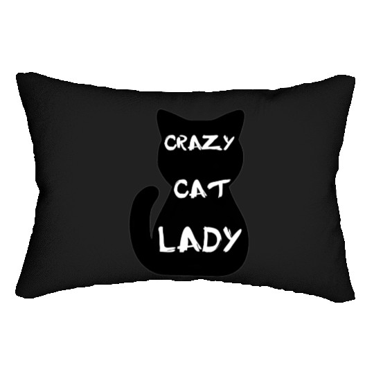 Crazy cat lady Lumbar Pillows