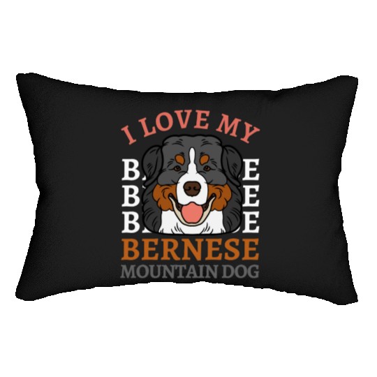 Bernese Mountain Dog cute mom of Bernese Mountain Lumbar Pillows