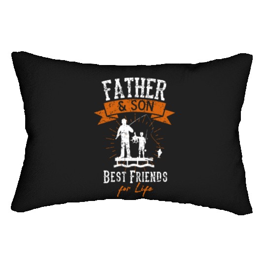 Fisherman Dad Daddy And Son Fishing Fathers Day Ou Lumbar Pillows