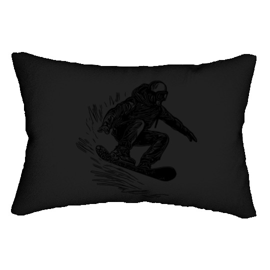 Snowboarding Jump Style Crass Snowboard Move Lumbar Pillows