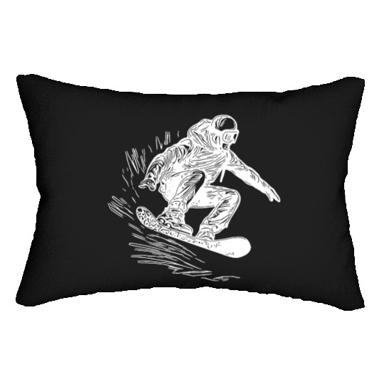 Snowboarding Jump Style Crass Snowboard Move Lumbar Pillows
