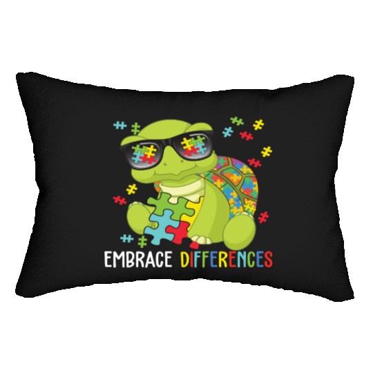 Embrace Differences Turtle Autistic Mothers Day Lumbar Pillows
