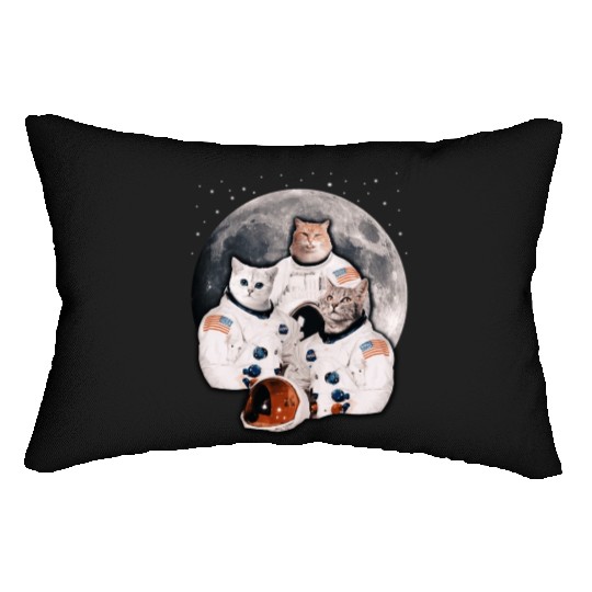 Catstronauts Funny Cat Lover Astronaut Galaxy Men Lumbar Pillows