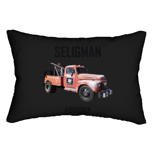 Old car city of Seligman in Arizonna, US Route 66 Lumbar Pillows