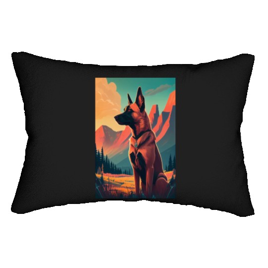 Belgian Malinois Nature Lumbar Pillows