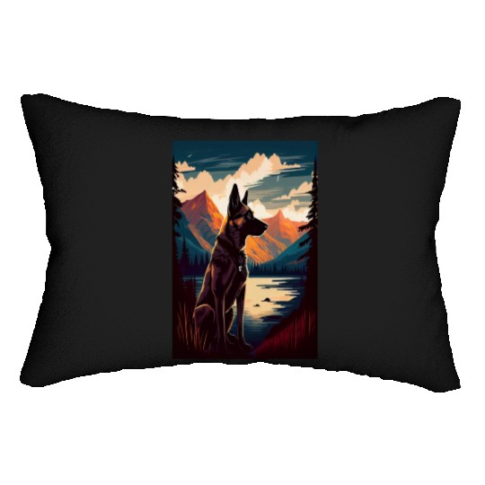 Belgian Malinois Nature Lumbar Pillows