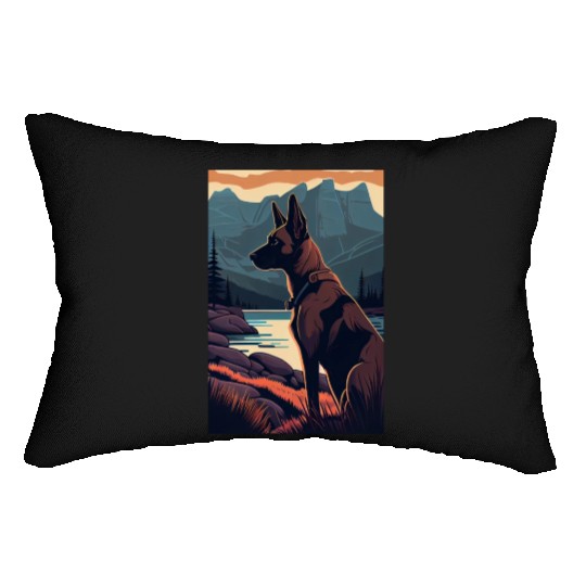 Belgian Malinois Nature Lumbar Pillows