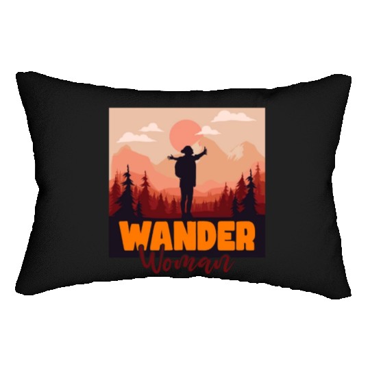 Wander Women in the nature Lumbar Pillows