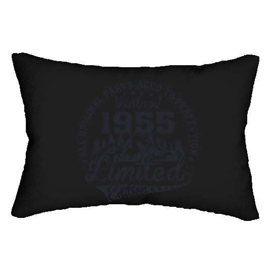 Vintage 1955 Birthday Lumbar Pillows