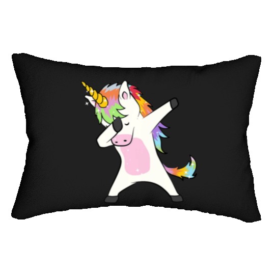 Cute dabbing unicorn dab dance girls boys children Lumbar Pillows