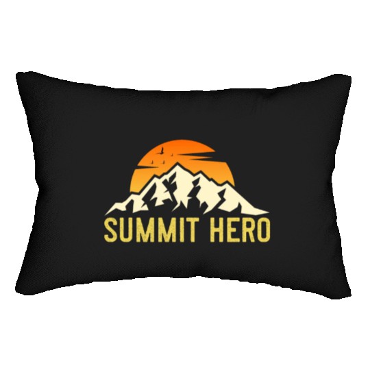 Summit Hero Climbers Mountaineering Mountain Guide Lumbar Pillows