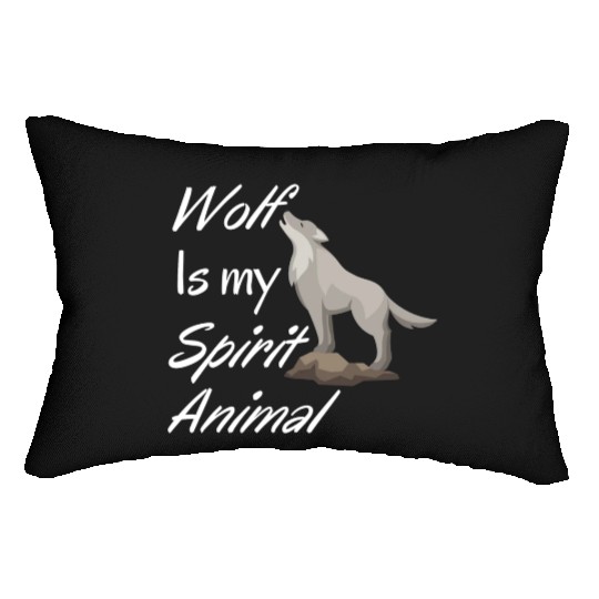 Wolf Is My Spirit Animal Lumbar Pillows