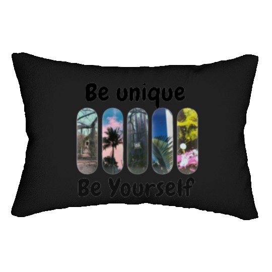 Ski Panels with Be Unique Be Yourself Motivation Lumbar Pillows