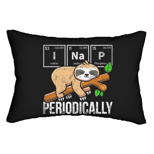 Cute Sloth Animal Periodic Table Science Chemist Lumbar Pillows