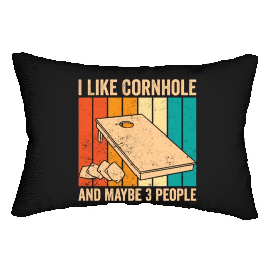 Funny Cornhole Retro Lumbar Pillows