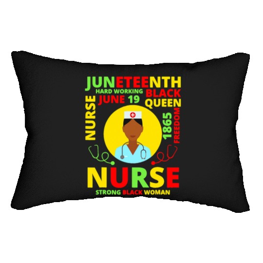 Juneteenth Black Nurse Costume Melanin Black Lumbar Pillows