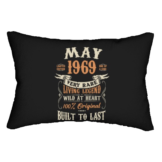 May 1969 Birthday Surprise Lumbar Pillows