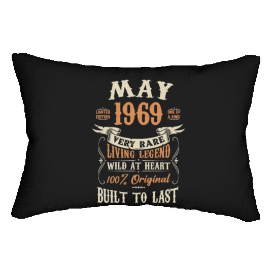 May 1969 Birthday Surprise Lumbar Pillows