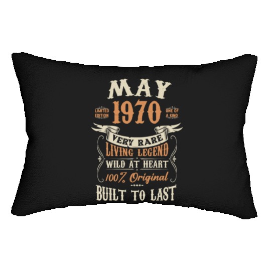 May 1970 Birthday Surprise Lumbar Pillows