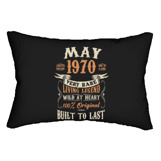 May 1970 Birthday Surprise Lumbar Pillows