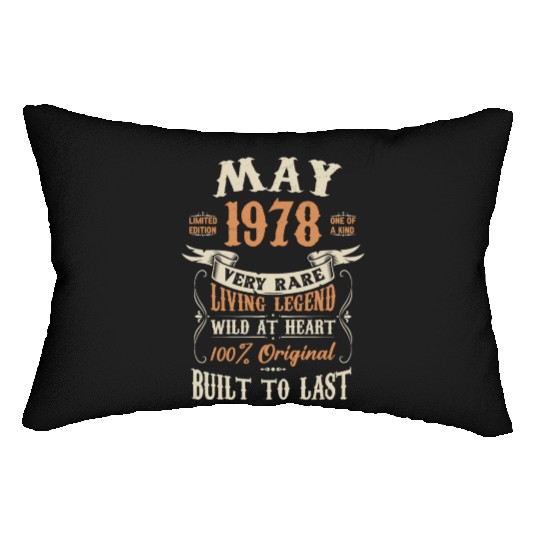 May 1978 Birthday Surprise Lumbar Pillows