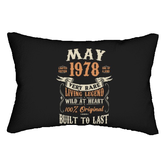 May 1978 Birthday Surprise Lumbar Pillows