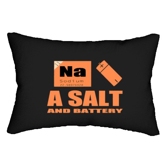 Salt Battery Chemist Science Geek Funny Sayings Pu Lumbar Pillows