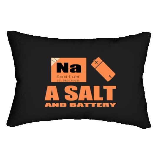 Salt Battery Chemist Science Geek Funny Sayings Pu Lumbar Pillows