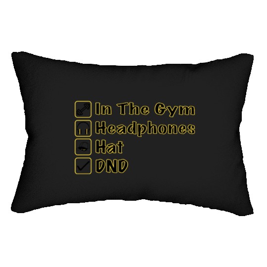 Do Not Disturb, Headphones On, Gym Pump Cover Lumbar Pillows