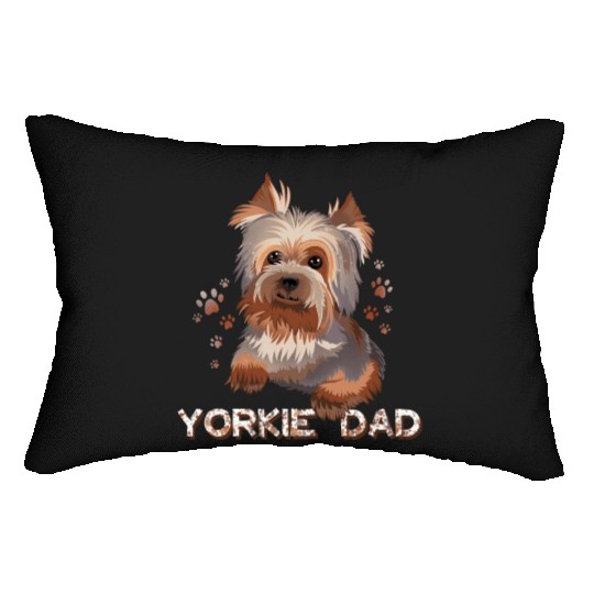 Yorkie Dad Lumbar Pillows