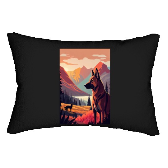 Belgian Malinois Nature Lumbar Pillows