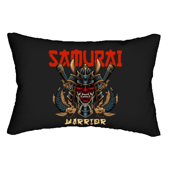 Samurai Warrior Japan Japanese Ninja Skull Katana Lumbar Pillows