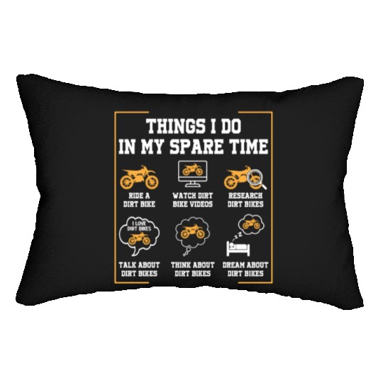 Dirt Bike Racing Motorcycle Ride Mudding Motocross Lumbar Pillows