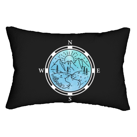 Hiker Mountains Compass climbing Mountaineering Lumbar Pillows