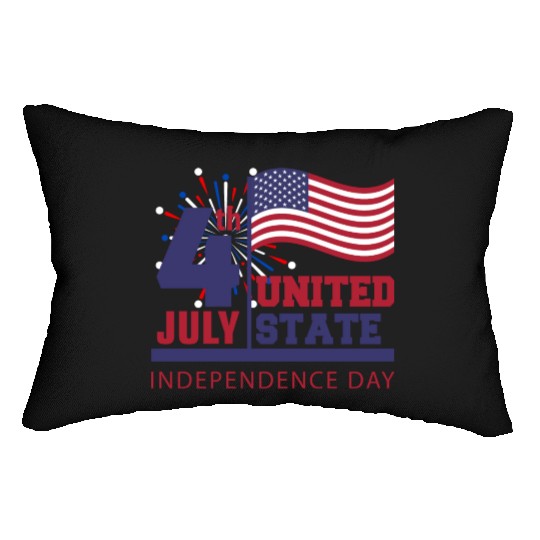 4th July Independence Day US Flag United States Lumbar Pillows