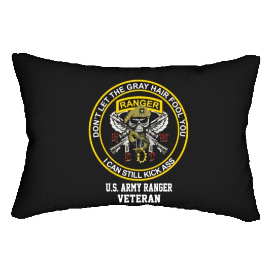 Funny Retired US Army Ranger Veteran USA Military Lumbar Pillows
