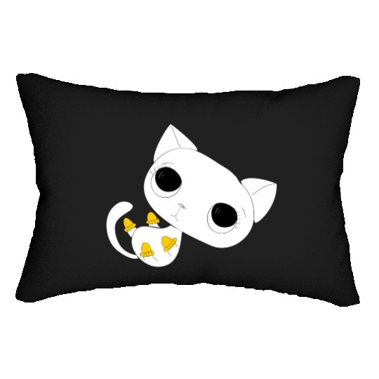 black white kittens 04 Lumbar Pillows