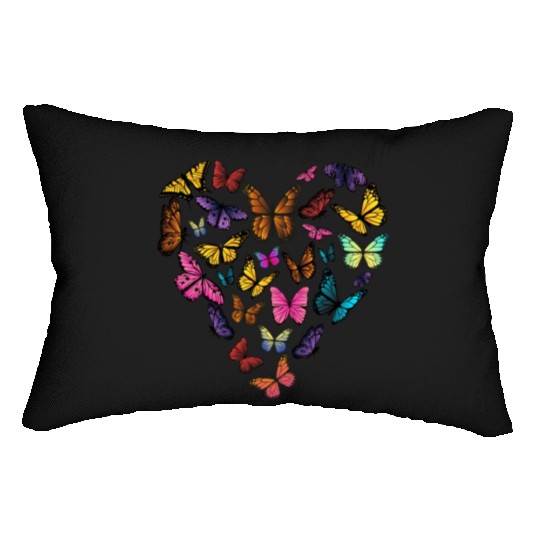 Butterfly Heart Valentine s Day Biology Teacher Lumbar Pillows