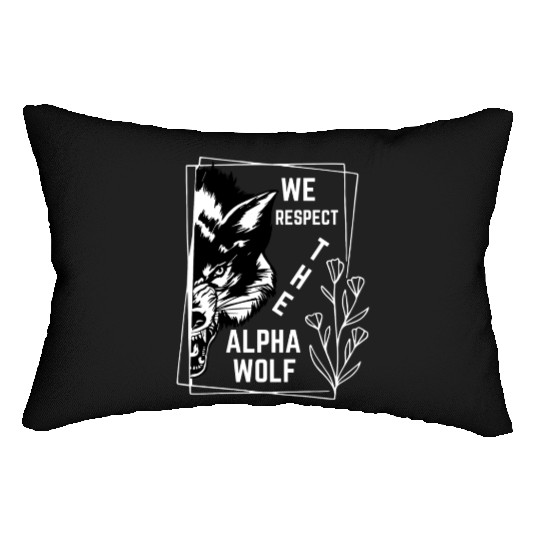 We Respect The Alpha Wolf Lumbar Pillows